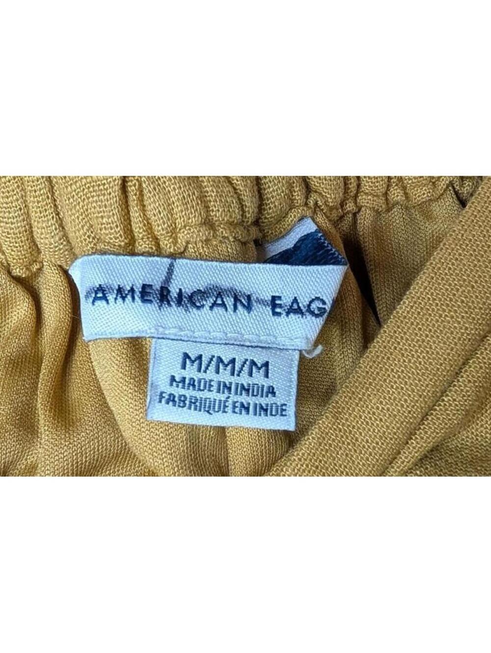 American Eagle Mustard Yellow Paper Bag Tie Women's M - Picture 4 of 4